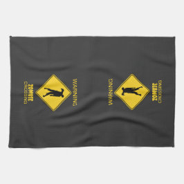 Pano De Prato Zombie Warning Halloween