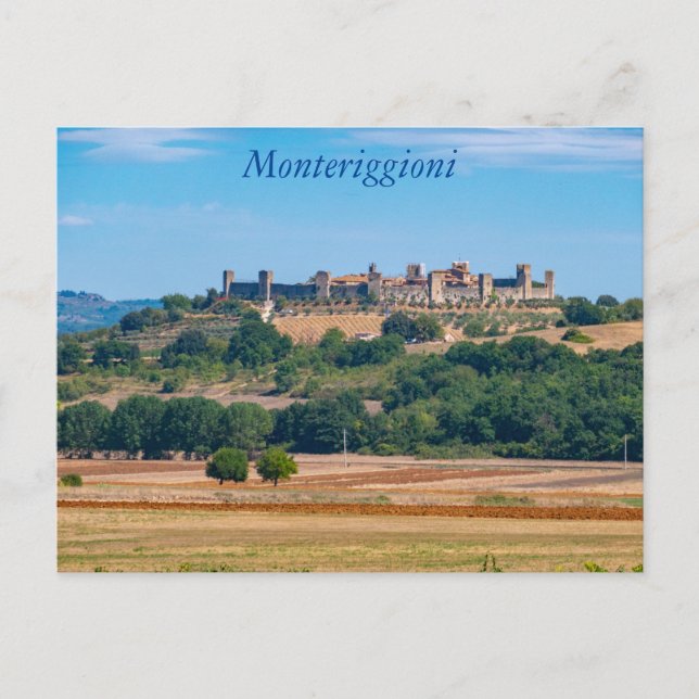 Panorama de Monteriggioni, Toscana, Itália Cartão  (Frente)
