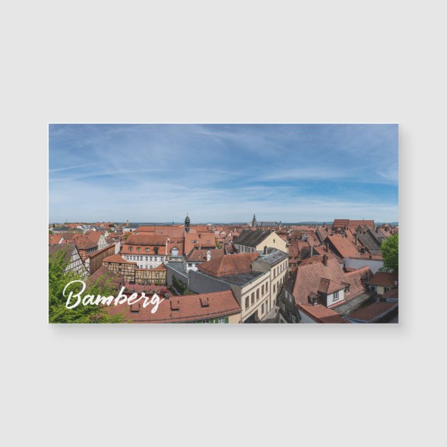 Panorama vê a velha cidade de cima em Bamberg (Frente)
