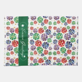 Panos De Prato Boias de Jingle Saudações da Época