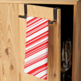 Panos De Prato Feriado Branco Vermelho de Candy Canes Xmas 4Lyn