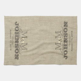 Panos De Prato Monograma Moderno | Beige russo