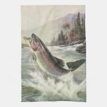 Vintage Rainbow Trout Pescador Pesca de Peixes