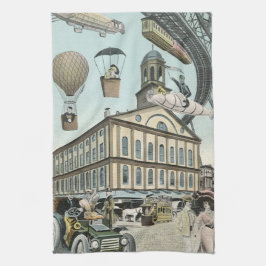 Panos De Prato Vintage Science Fiction, Victorian Steam Punk City