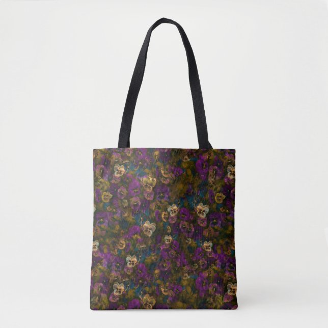 Pansies [gold] tote and cross over by Jason Street (Frente)