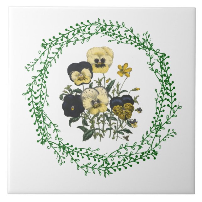 Pansies Grandes (6" X 6") Azulejo de Fotografia Ce (Frente)