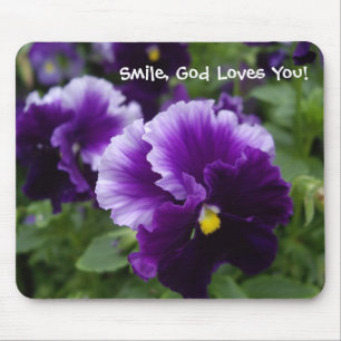 Pansies roxos Mousepad