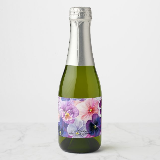 Pansies: spring, napkins, labels, candles, cards (Frente)