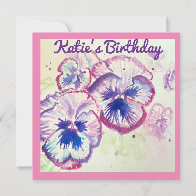 Pansy Pansies Roxa Flor Roxa (Frente)