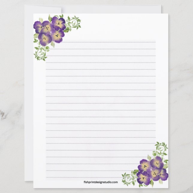Pansy Stationery (Frente)