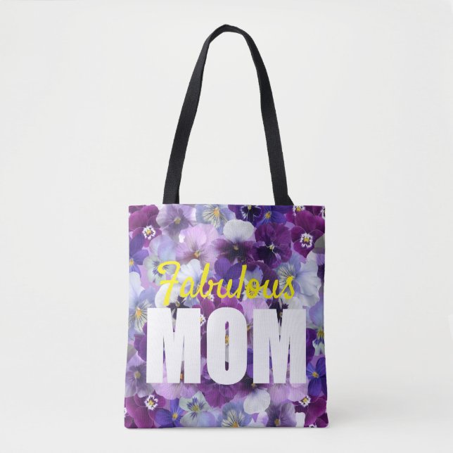 Pansy Tote Bag Para Mãe (Frente)