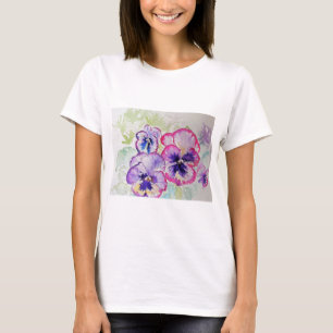 Pântano violeta púrpura Pintor aquarela T Camisa