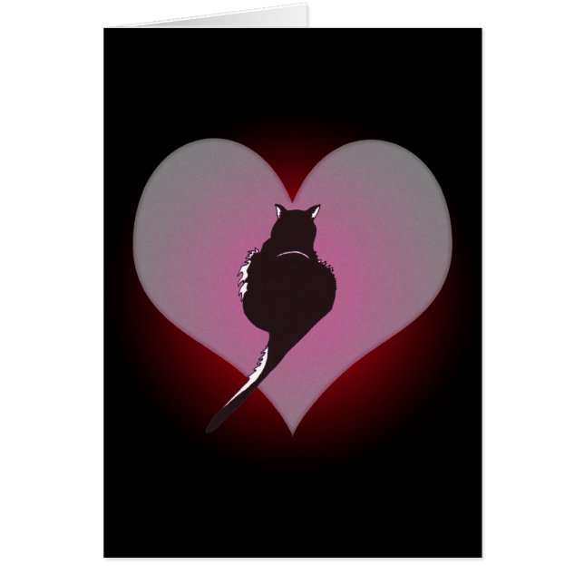 Pantera do gato preto meu cartão do coração (Frente)