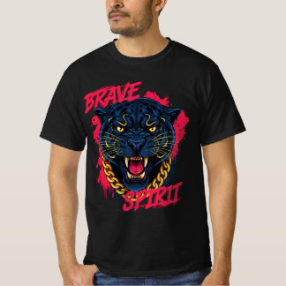 Pantera Feroz com Corrente de Ouro – Camiseta Espí