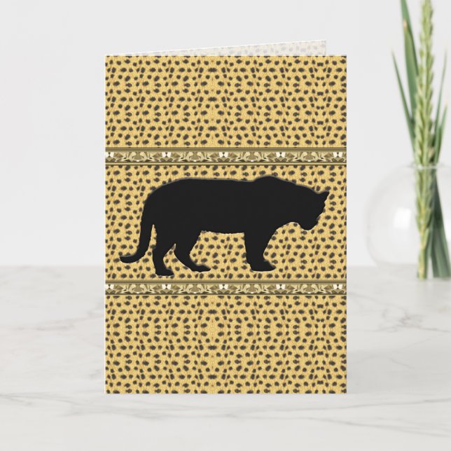 Pantera Preta, Cartão de Saudação de Leopardo / Ca (Frente)