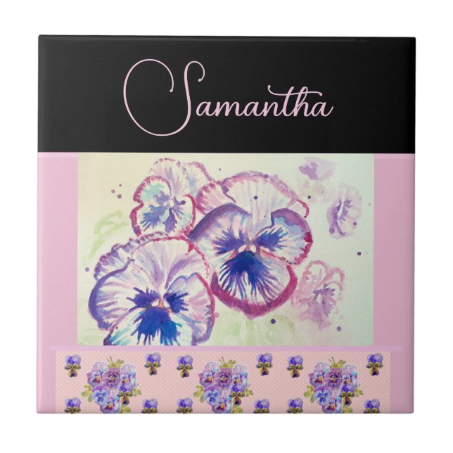 Panteras cor-de-rosa Pansias aquáticas Flor Flor (Frente)