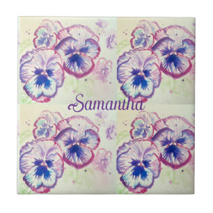 Panteras Pansy Flores Púrpuras Nome Floral de Aqua