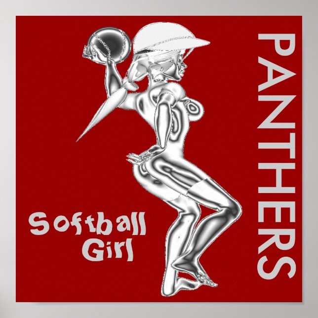 Panthers Sofball Girl Poster (Frente)