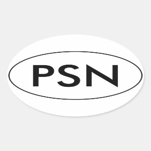 Pantsuit oval do PSN   da etiqueta   do carro de