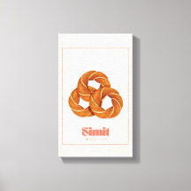 Pão de Gergelim Turco Simit Tradição Canvas Poster