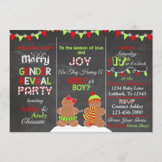 Pão de Natal Homem Sexo Revelar Convite