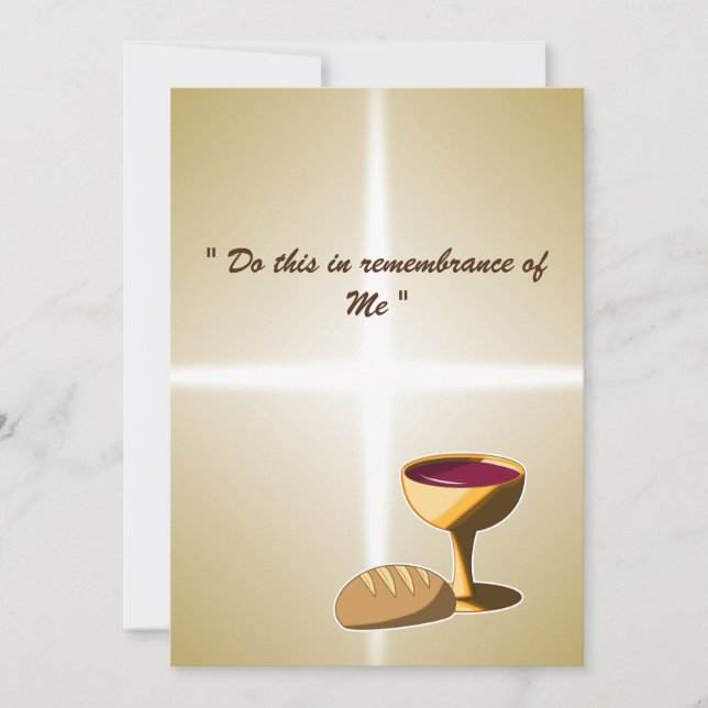 Pão e Vinho A última comuna de Páscoa de jantar (Frente)