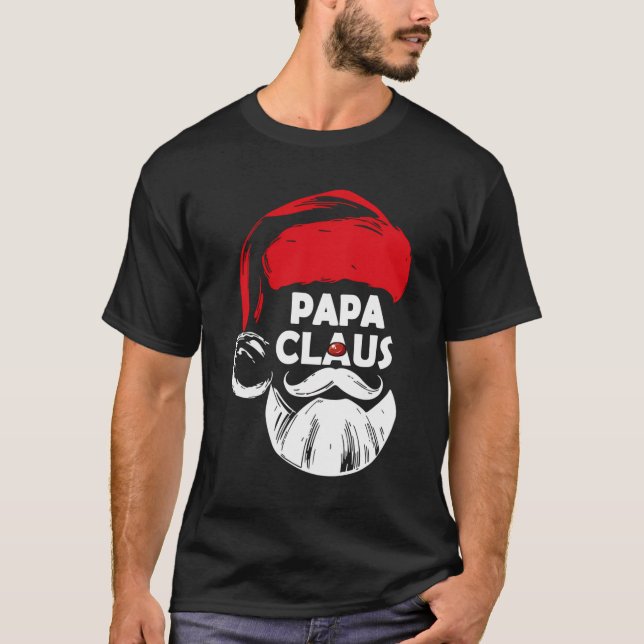 Papá Claus Camisa A Família Pajama De Natal (Frente)