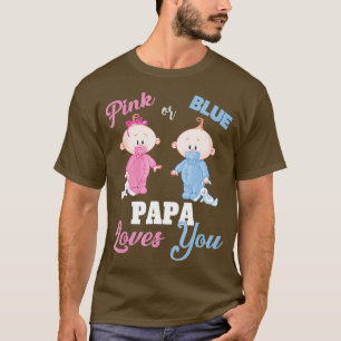 Papá Cor-de-Rosa ou Azul ama Camisa Reveal de Voc