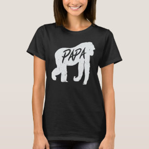 Papa Gorilla Ape T Camisa Macaco Animais Selvagem 