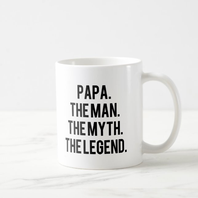 Papá o homem o mito a caneca engraçada da legenda (Direita)