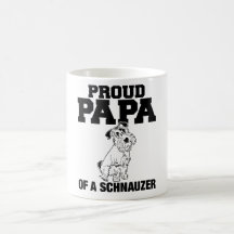 Papá orgulhosa de uma caneca do Schnauzer