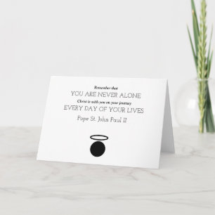 Papa Rua. Cartão de citação de João Paulo II