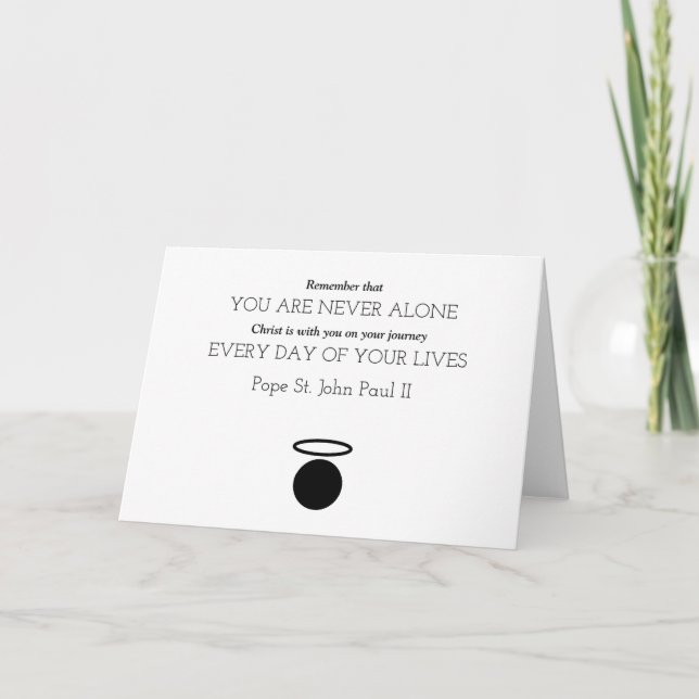 Papa Rua. Cartão de citação de João Paulo II (Frente)