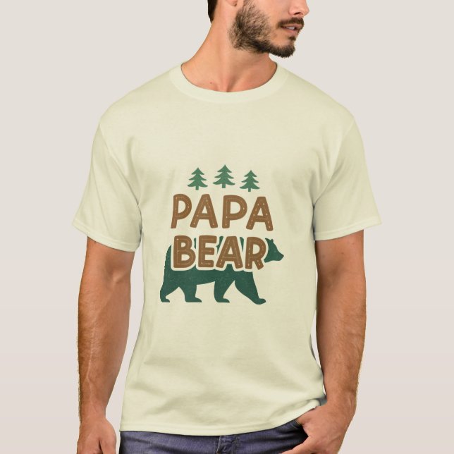 "Papá Urso" Camisa de Amor do Pai (Frente)