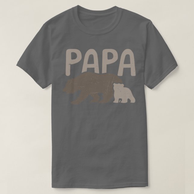 Papa Urso Camisa Papá De Um Presente 3 (Frente do Design)