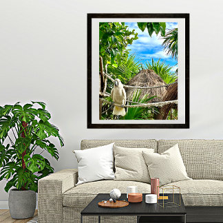 Papagaio Branco Caribe Mexicano Poster