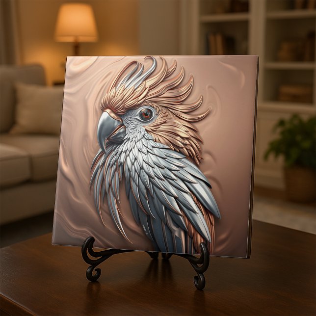 Papagaio Cacatua Emborrachado Prateado Dourado Met (Criador carregado)