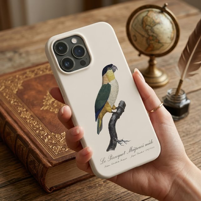 Papagaio-de-cabeça-preta-macho, Pionites Melanocep (Black-Headed Male Parrot, Pionites Melanocephalus. iPhone Case)