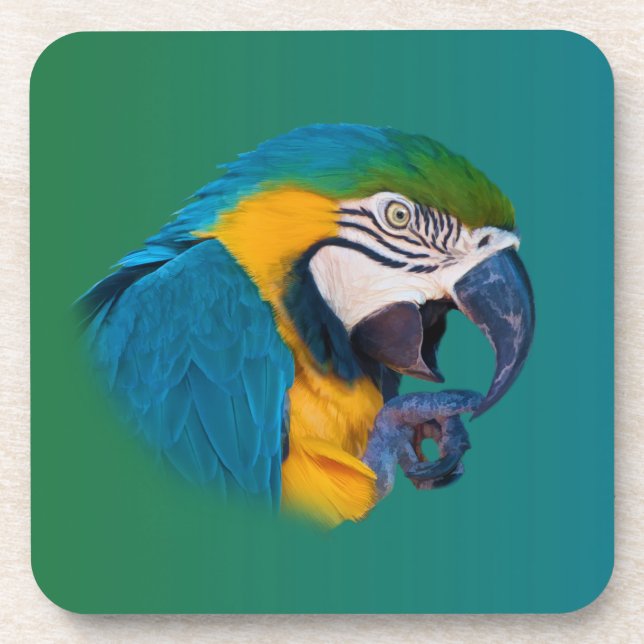 Papagaio do Macaw, porta copos customizável da (Frente)