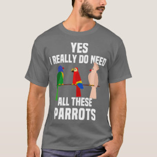 Papagaio Engraçado Camisa Pet Proprietário Bird Lo