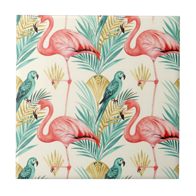 Papagaio Flamingo Tropical da Selva (Frente)