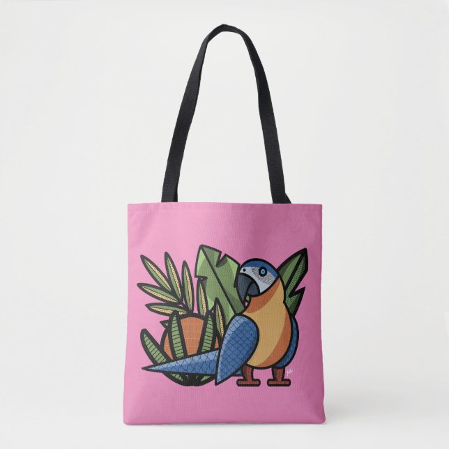 Papagaio Macaw Tote Bags (Frente)