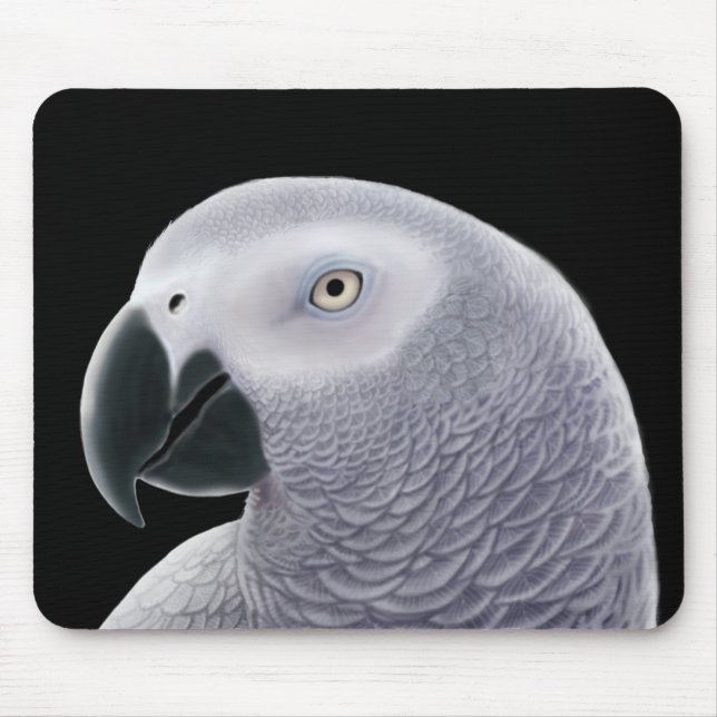 Papagaio Mousepad do cinza africano (Frente)