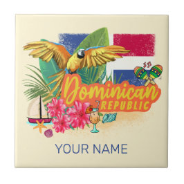 Papagaio Retro da Ilha de Caribes da República Dom