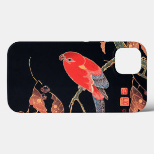 Papagaio Vermelho no Ramal de uma Árvore por Ito