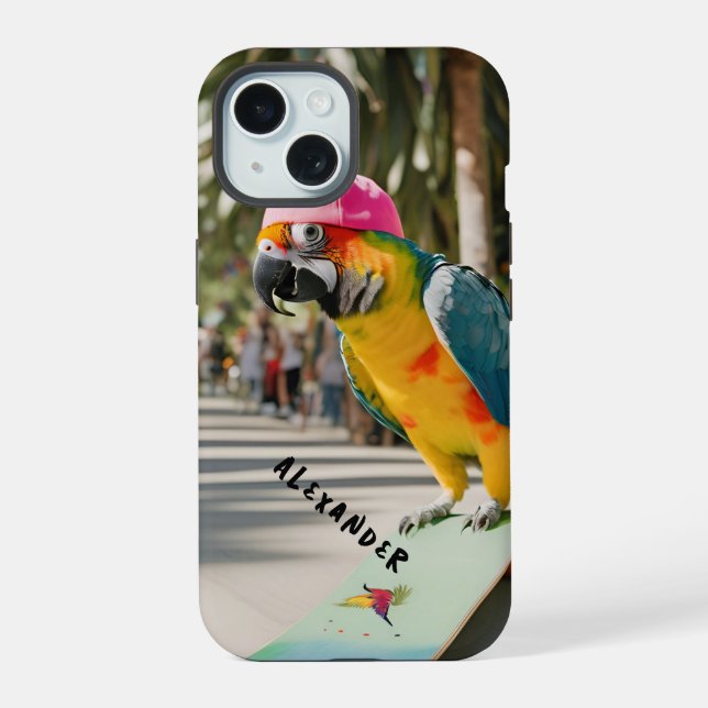 Papagaio Vibrante em Skate (Verso)