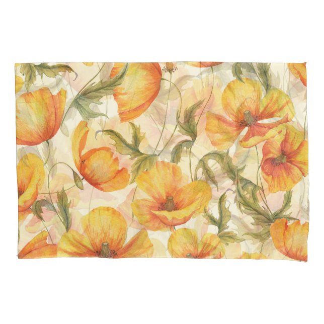 Papagaios amarelos: padrão de aquarela desenhado à (Frente)