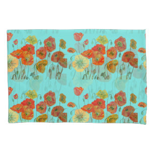 Papagaios Amarelos Vermelhos Papagaios Flores Aqua
