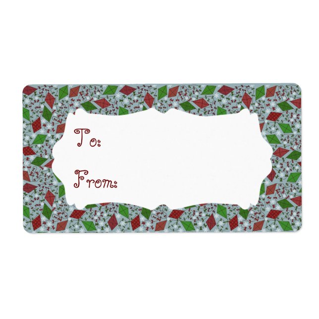 Papagaios de Natal, etiquetas de presentes (Frente)