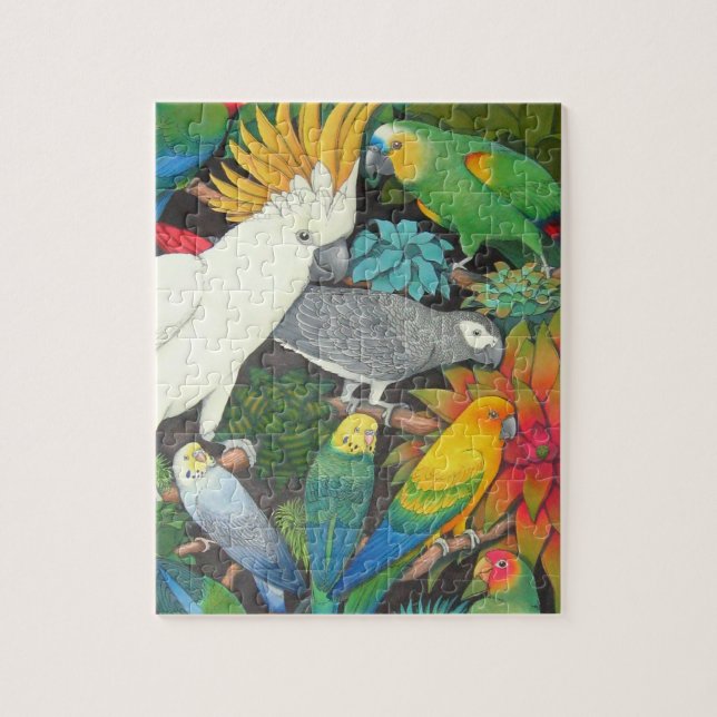 Papagaios do animal de estimação no quebra-cabeça (Vertical)